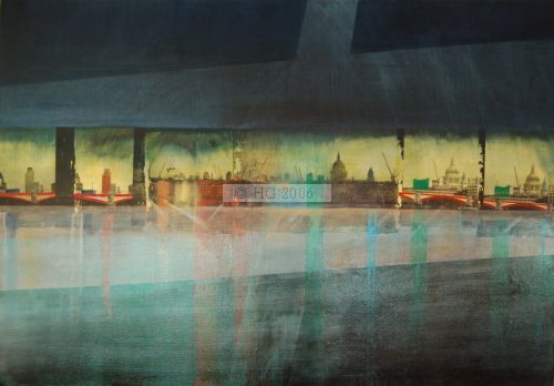 London Nocturne 70x100cm mixedmedia on canvas